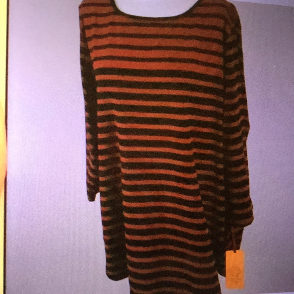 RUBY RD. NWT RUST ORANGE AND BLACK TOP SIZE 2X - Picture 2 of 5